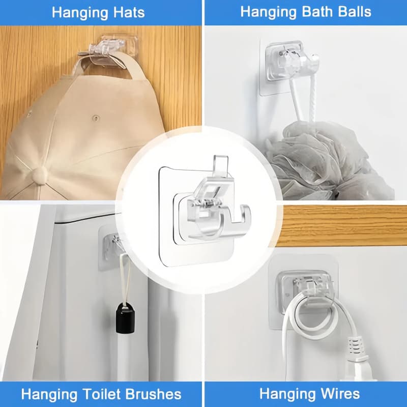 Kit  Suporte Adesivo para Barra de Cortina – Sem Furo, Sem Prego, Alta Resistência, À Prova D’água
