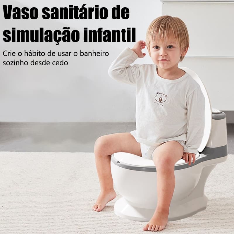 Penico Troninho Simulador de Privadinha Infantil Para Desfralde Inteligente Divertido Baby