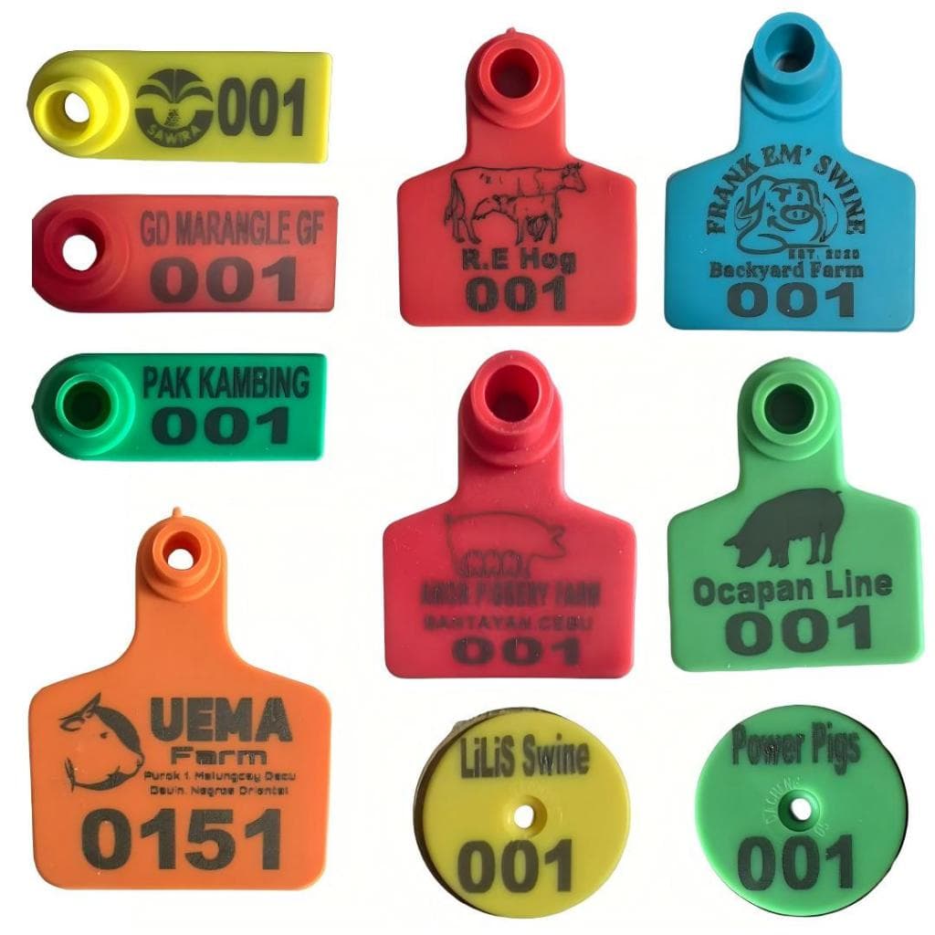 【Personalização gratuita】10 brincos para marcação e identificação de suínos, bovinos e ovinos