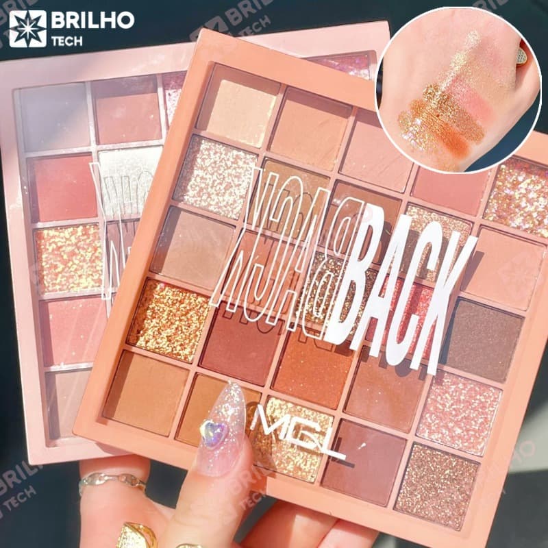 Paleta De Sombras Foscas E Pérolas De Baixa Saturação De 25 Cores Maquiagem Versátil De Longa Duração-BRT