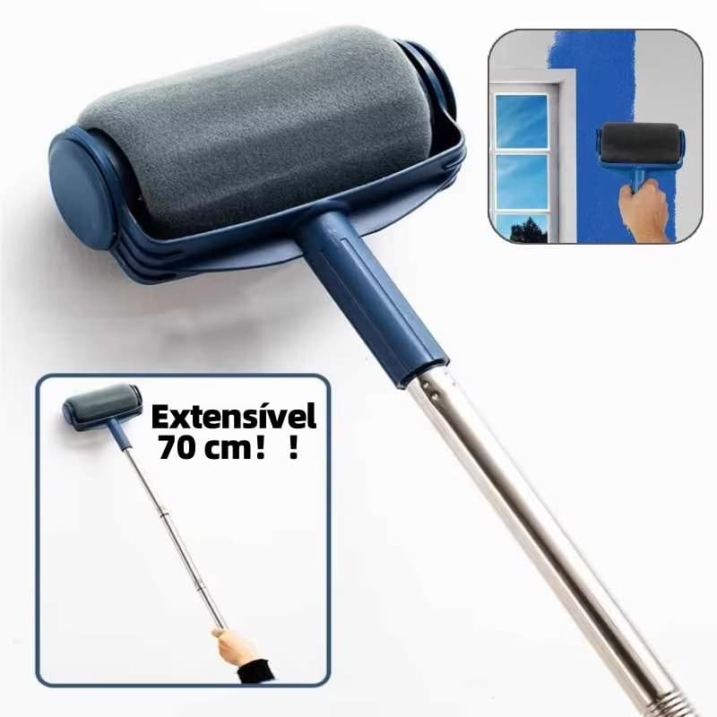 Kit de Pincel Rolo de Pintura Easy Glide de 6 Polegadas para Pintura de Paredes + 72 cm Cabo