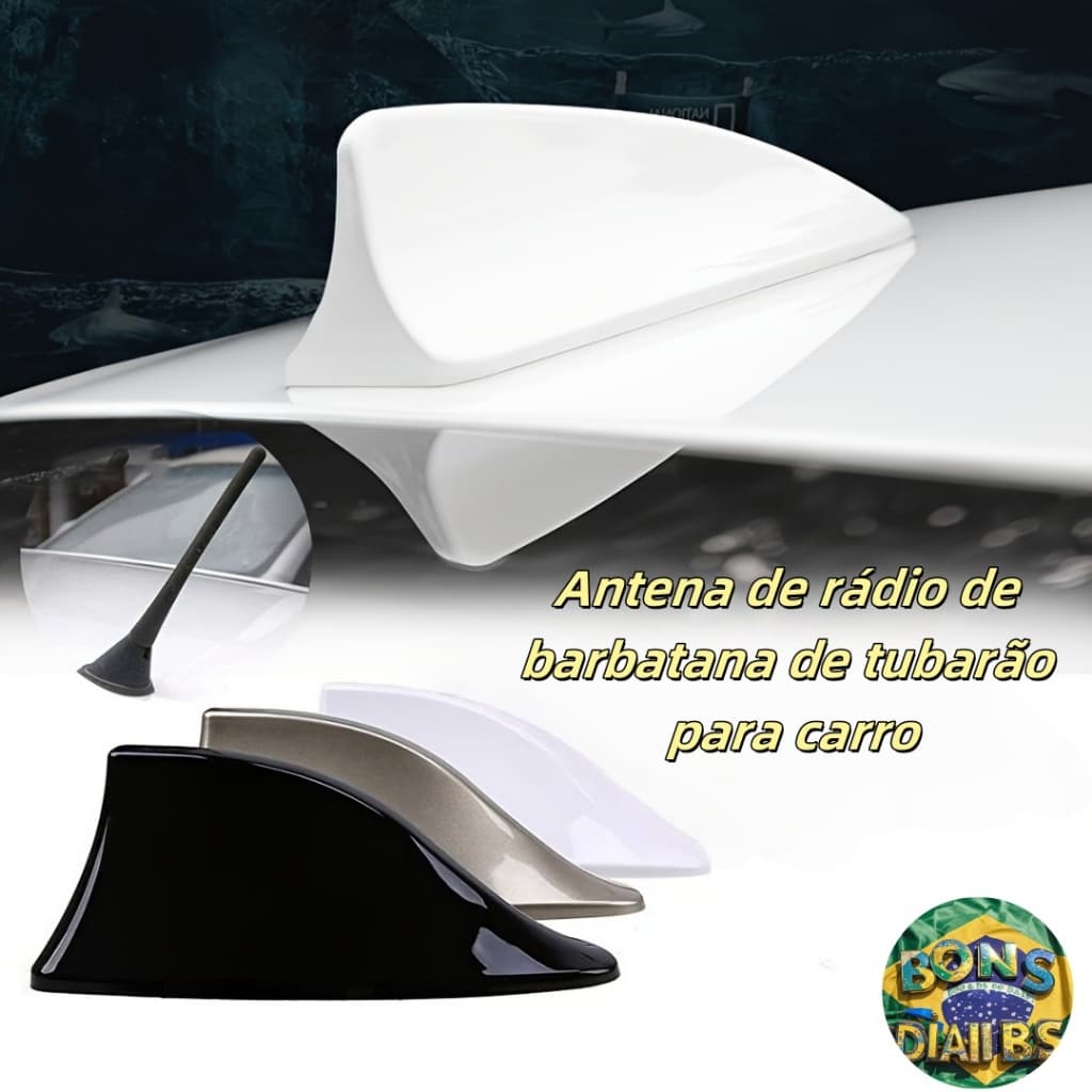 Antena Automotiva 6,0dB Rádio De Barbatana De Tubarão Do Carro Sinal FM Para Todos Carros de Teto Curvado