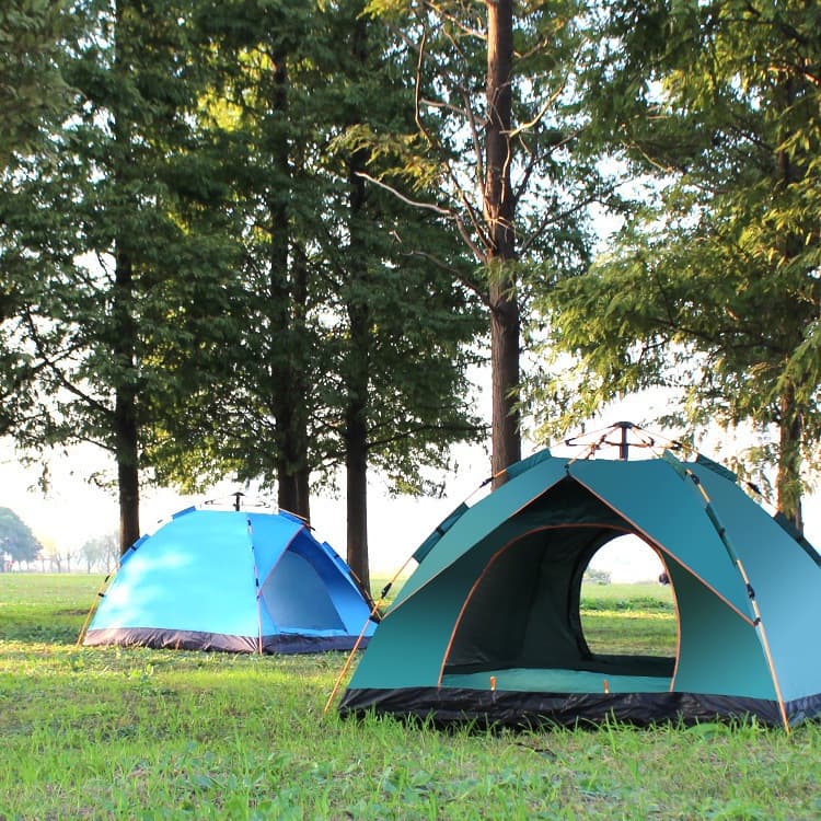 Barraca Portátil Automática para Camping, 3-4 Pessoas, 200x200x138cm