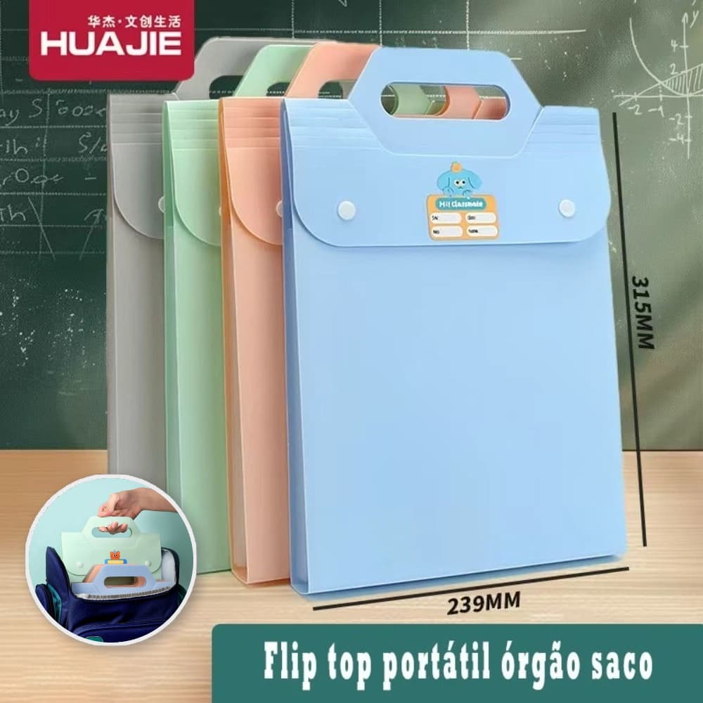 Huajie Bolsa De Armazenamento De Documentos Multicamadas Portátil De Grande Capacidade Etiquetas De Assunto Categorizada