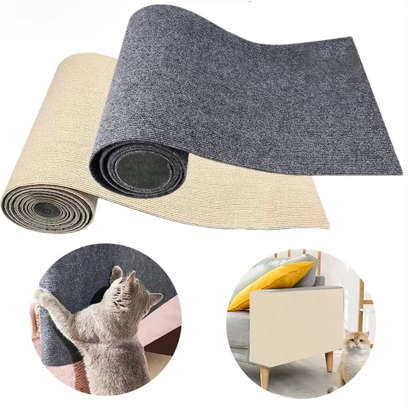 Arranhador Adesivo GRANDE em Carpete para Gato - Protetor de Sofá Cama Box e Parede - 40x100cm, 40x200cm