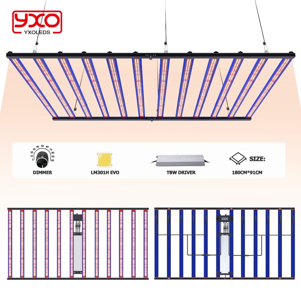 LED grow light 1200W SamsungLM301H EVO Quantum board bar Espectro Completo Para O Crescimento Das Plantas Em Estufas