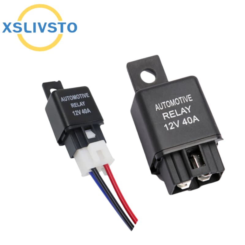 1 Peça 4 Pinos 40A DC12v/24v Relé Automático De Carro Automotivo Com Fio De Soquete De Para Conector De Ar Condicionado