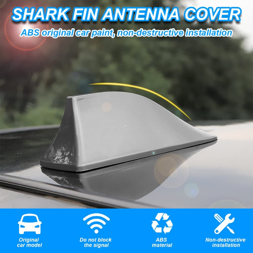 Antena Automotiva  Rádio De Barbatana De Tubarão Do Carro Sinal FM/AM Para Todos Carros de Teto Curvado
