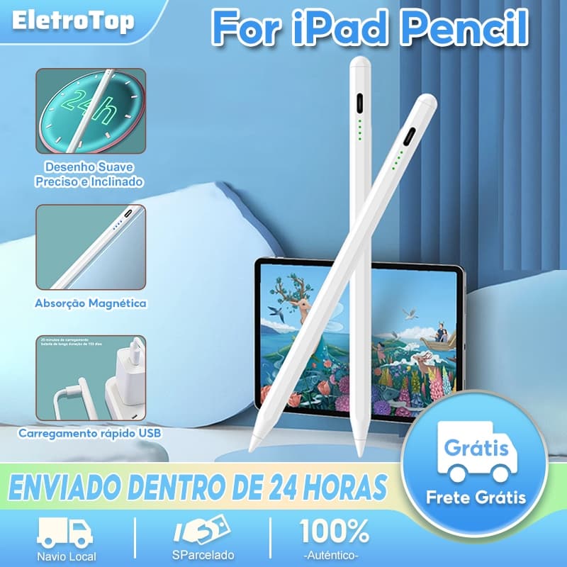Caneta Stylus Touch Para iPad–Alta Precisão, Rejeição de Palma|Desenho,Escrita e Inclinação,compatível iPad