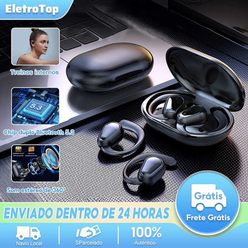OWS Fones De Ouvido Bluetooth Sem Fio Com Microfones Alta Fidelidade Som Estéreo Toque Inteligente