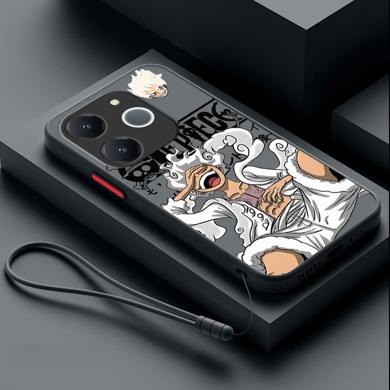 realme Note 70 Note70 Luffy Capa Rígida Meio Transparente Com Tema De Aventura De Uma Peça