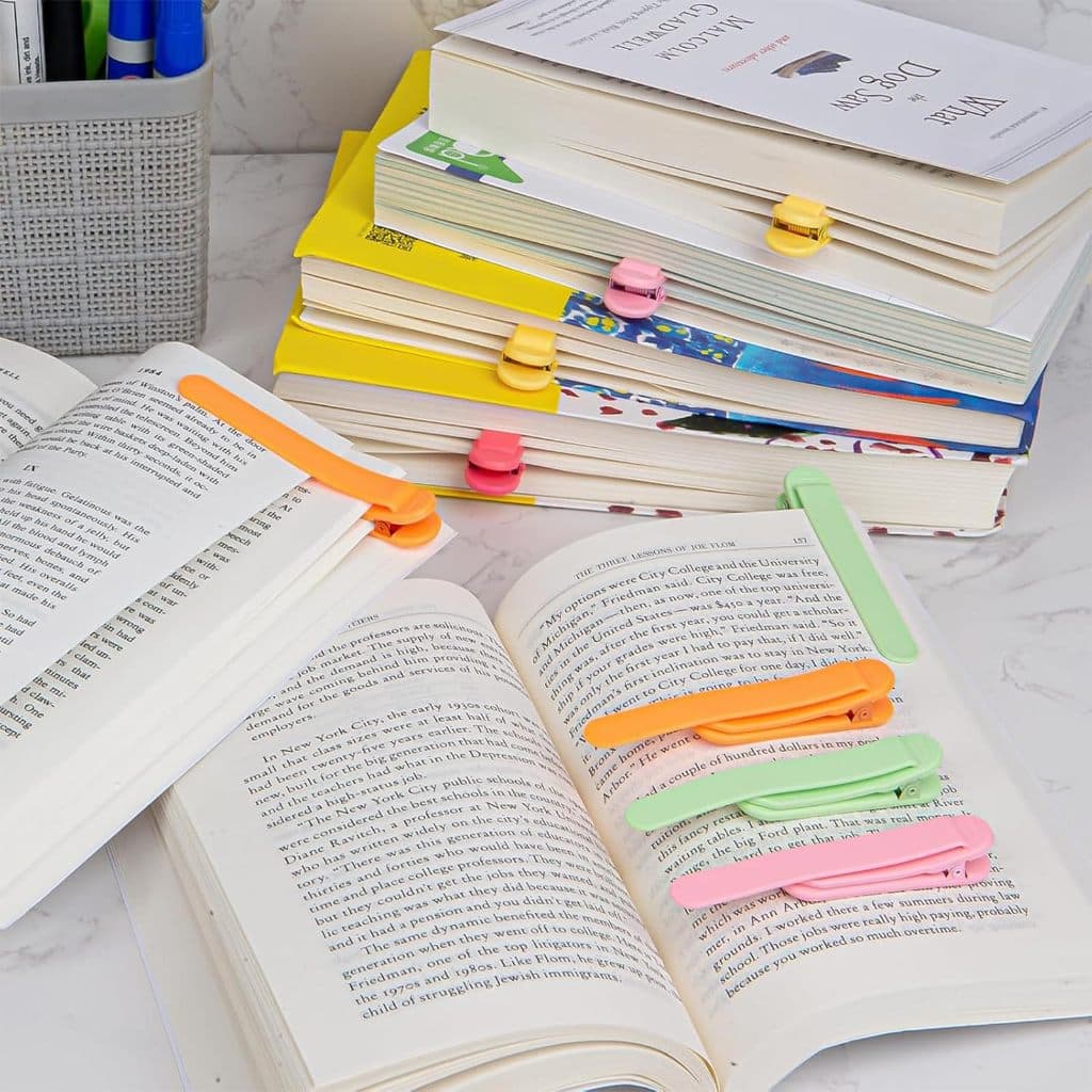 3 Marcadores de Livro de Silicone clipe para página Página Não Danifica Livros e Duráveis Para Biblioteca e Presentes
