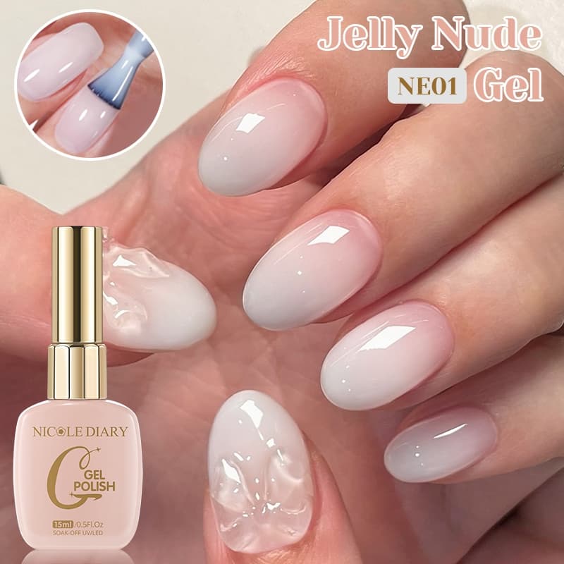 NICOLE DIARY 15ml Milky Jelly Nude Nail Gel Polonês Semi Permanente UV Tudo Para Salões De Manicure
