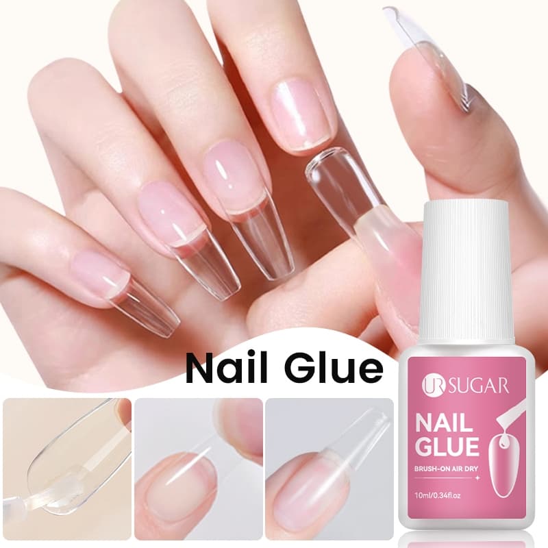 UR Açúcar 10ml Cola De Unhas Para Pontas Falsas Ar Seco Glitter Acrílico Arte Do Prego Adesivo Ferramenta Manicure Stras