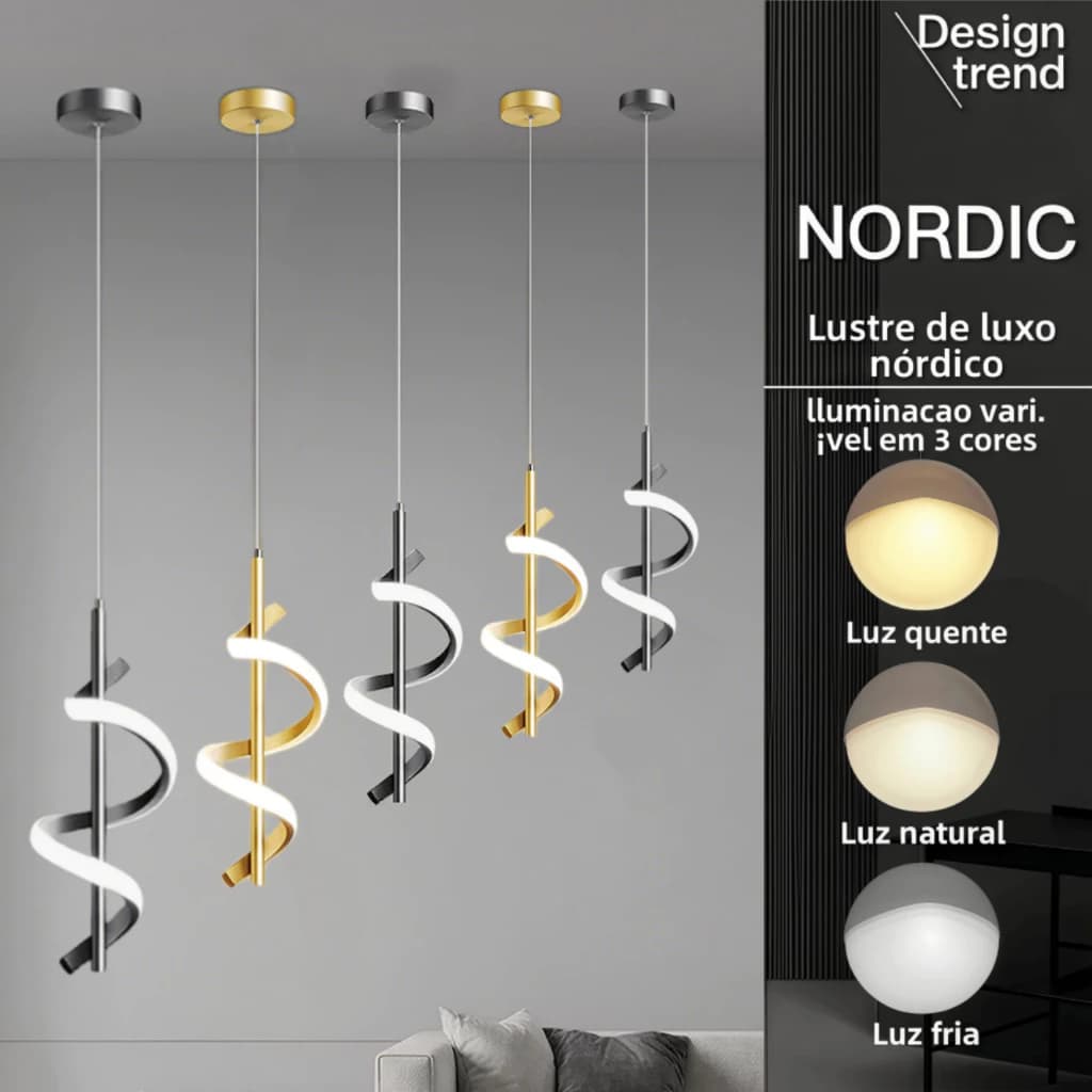 Luminária De Teto Pendente Led Moderna Lustre para Corredor Sala Quarto Cozinha moda Alto nível Ambientalmen