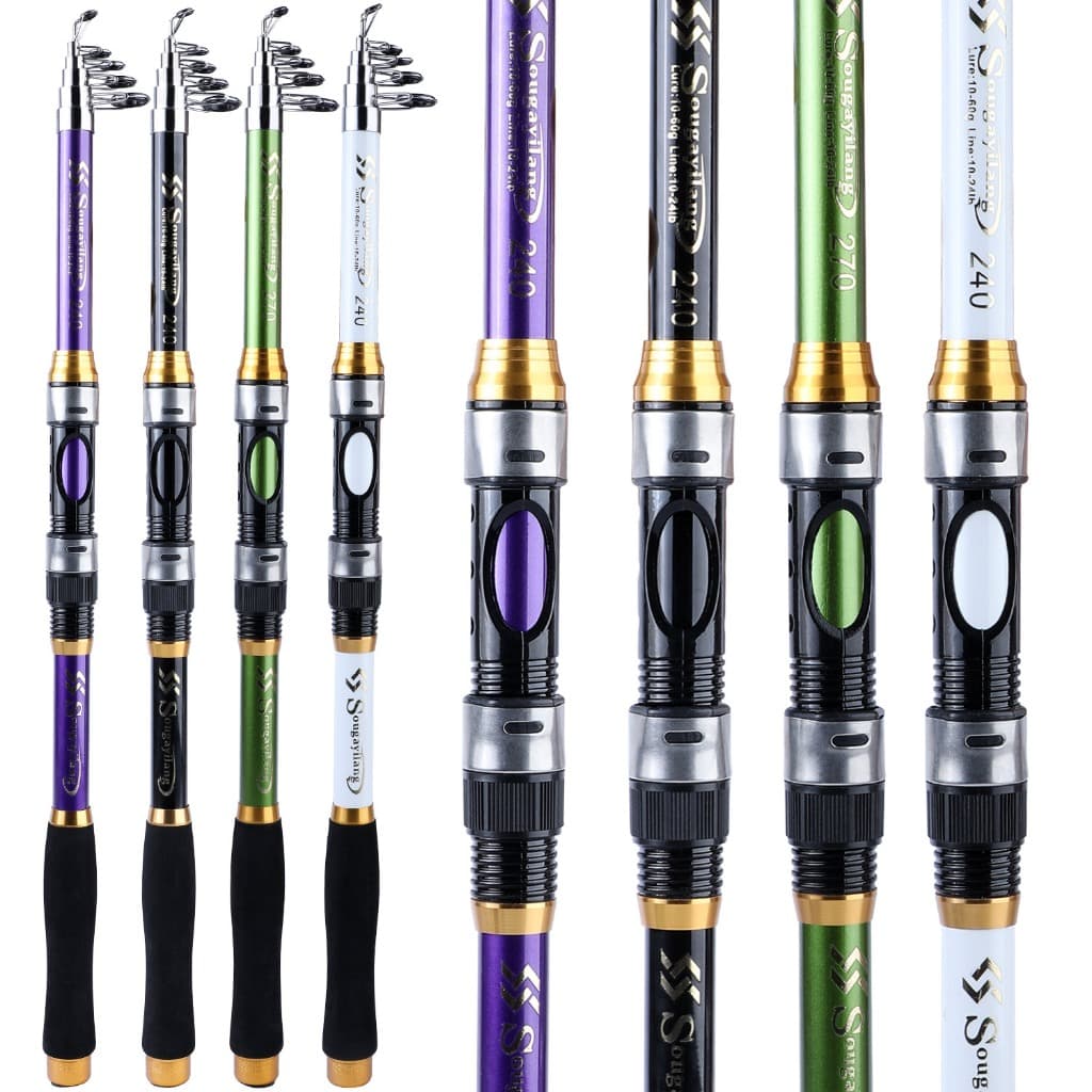 Sougayilang Vara De Pesca Giratória , 1.8m/2.1m/2.4m/2.7m/3.0m/3.3m , Mar Telescópico De Longo Alcance Para De Robalo