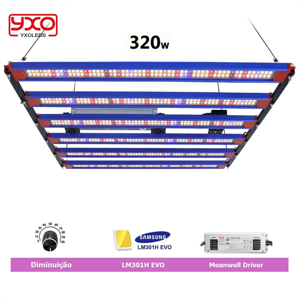 Led Cresce 320W SamsungLM301H EVO Meanwell driver Interior Planta Barra De Luz Para Plantas Veg Bloom