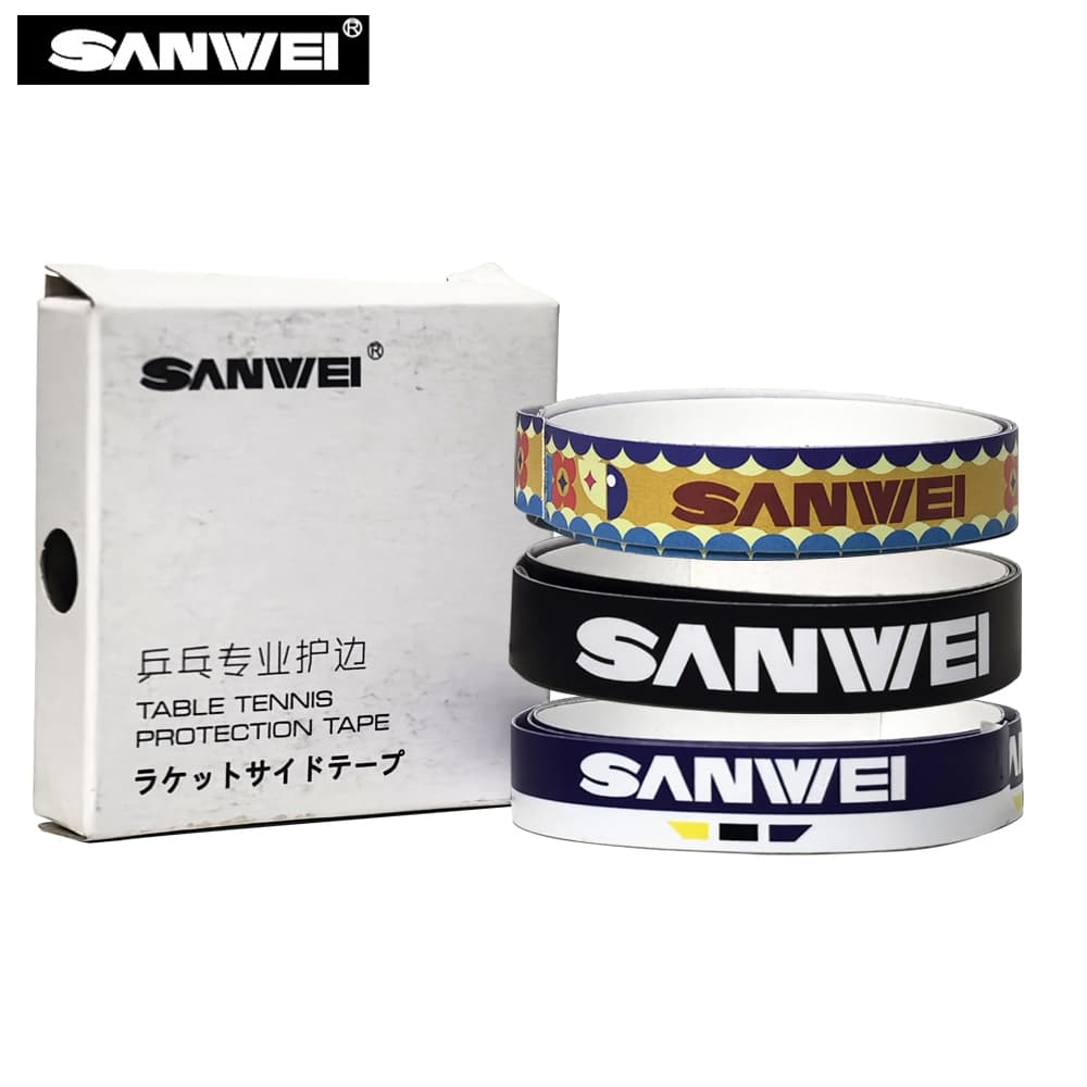 Original SANWEI Raquete De Tênis De Mesa Fita Lateral PVC Borda Ping Pong Bat Proteção