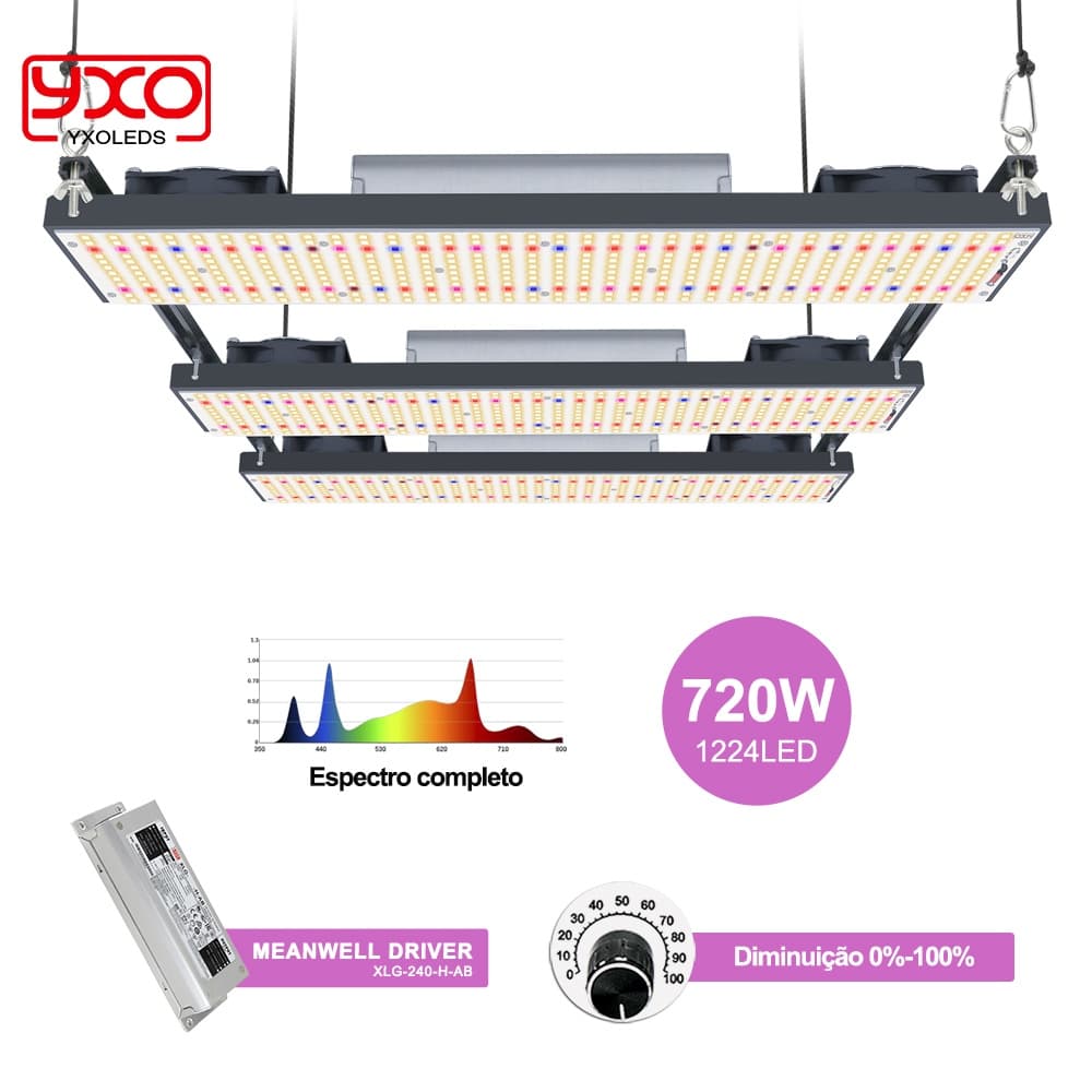 720W LED Luz De Crescimento SamsungLM301H Espectro Completo Planta Meanwell driver Para Plantas Estufa Interior Mudas Fl