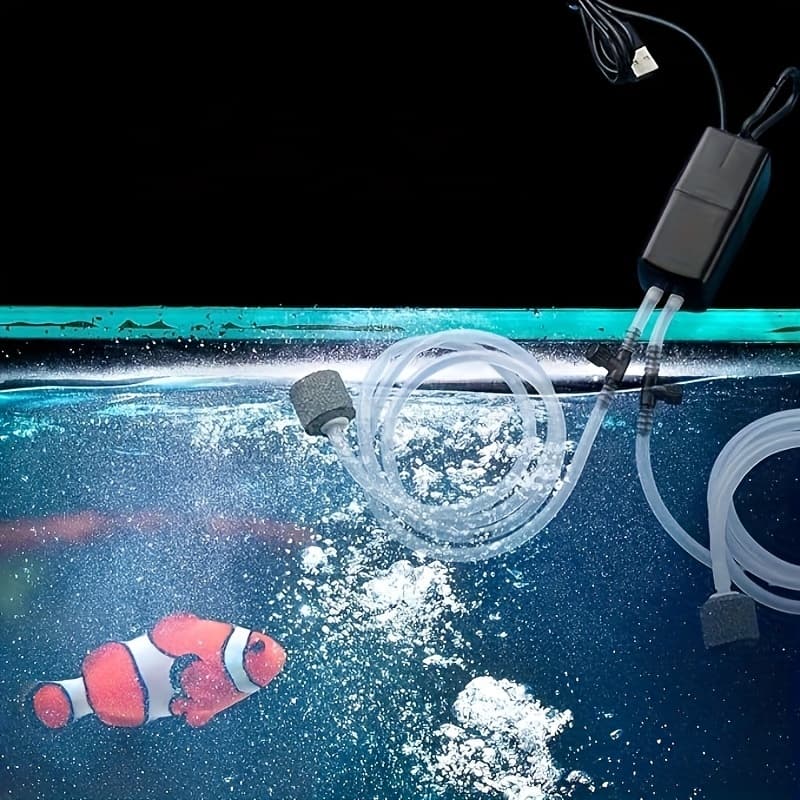Mini Kit de Bomba de Oxigênio para Aquário USB Silencioso e Eficiente Acessórios para Aquário de Peixes