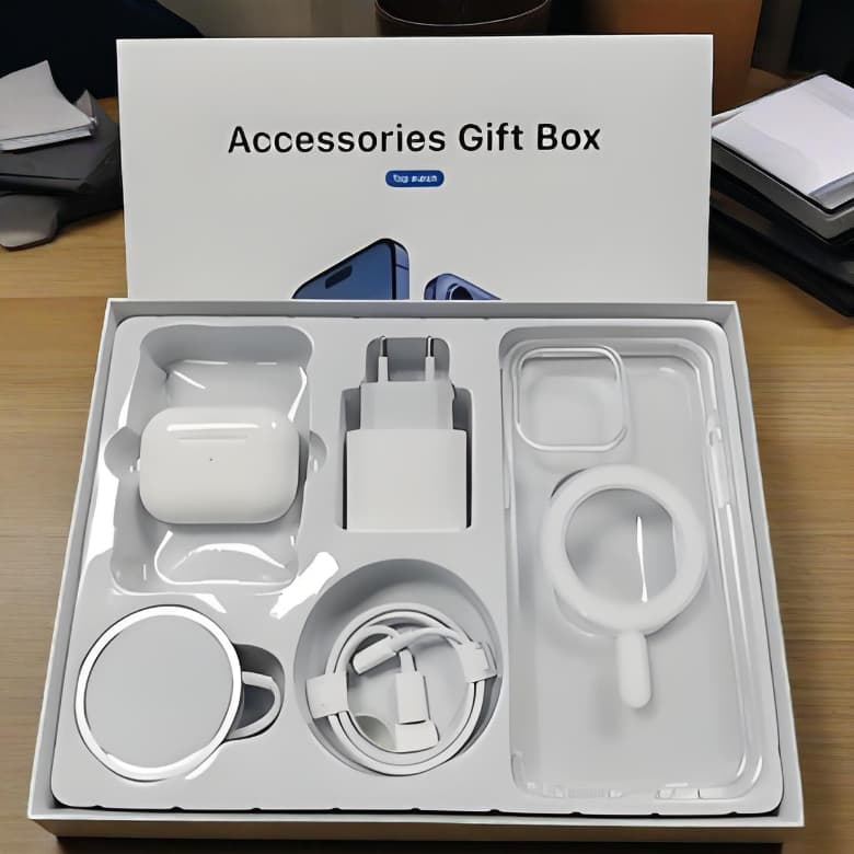 Novo kit Iphone 5 Em 1 MagSafe De Cinco Peças/Capa De Telefone/Cabo De Dados/AirPods 13/11mini/XSR/12 Pro Max