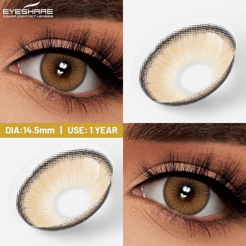 Lentes De Contato De Cor Marrom Para Olhos Macias Azuis/Cinzas/Verdes Com Estojo Uso Anual Enviado De São Paulo