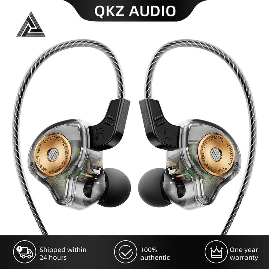 Fones De Ouvido HIFI QKZ AK6 Ultra Subwoofer Para Música E Esportes Com Microfone