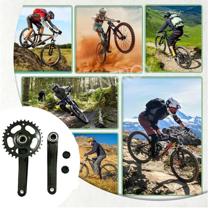 Haosin KIT Pedivela 170mm Bike De Aço C/Coroa Única 32D ponta quadrada na cor preta, 7V/8V/9V serve de várias marcas
