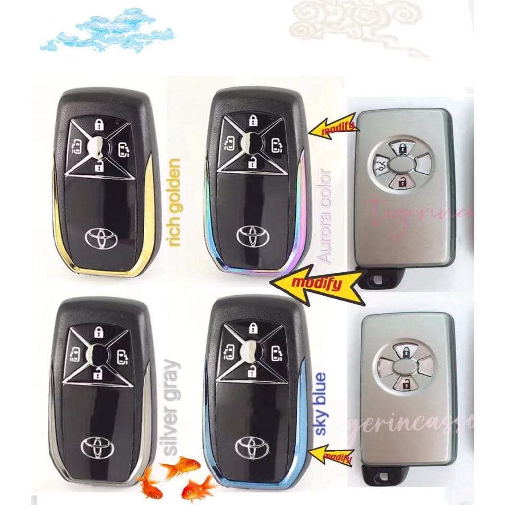 Invólucro De Entrada Sem Chave Modificado Toyota Adequado Para RAV4 Reiz Privia etc . 2/3 Botão Smart Key