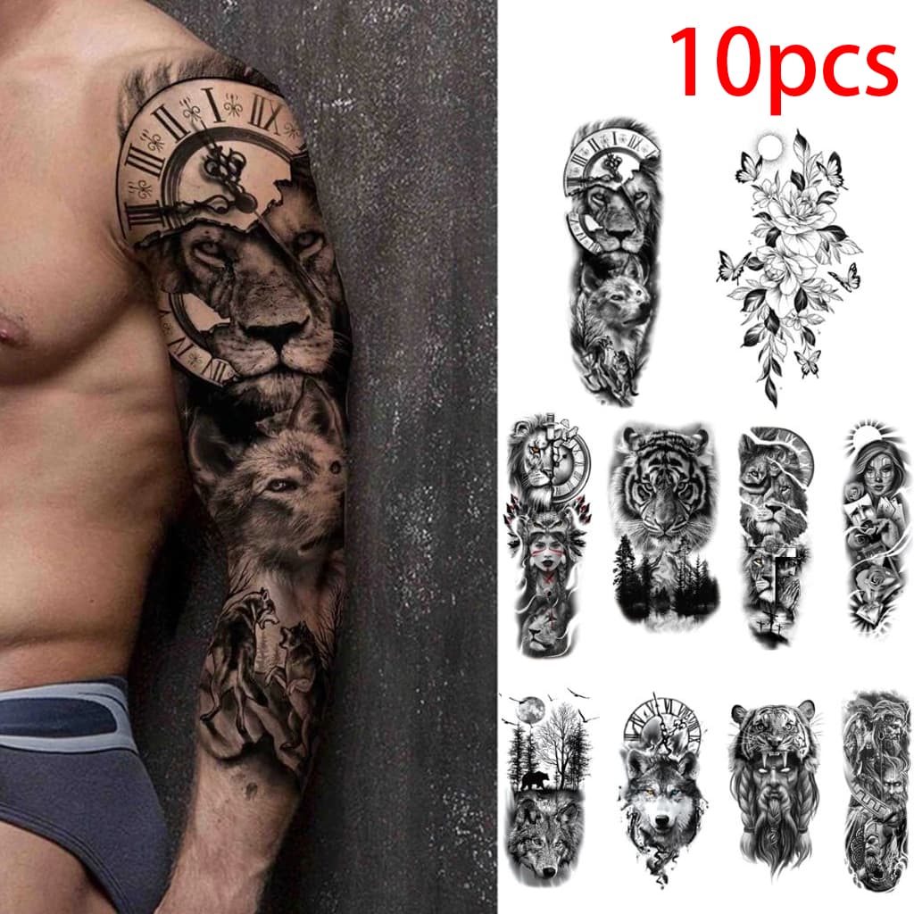 CHENXIAOHONG 10PCS Tatuagem Temporária a Prova D'água Masculina Feminina