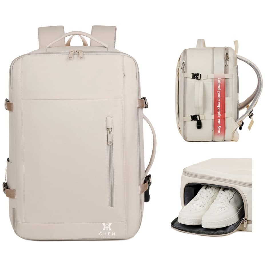 CHENXIAOHONG Mochila de Viagem 40L Oxford Impermeável, Grande Capacidade, USB, Sapato e Notebook