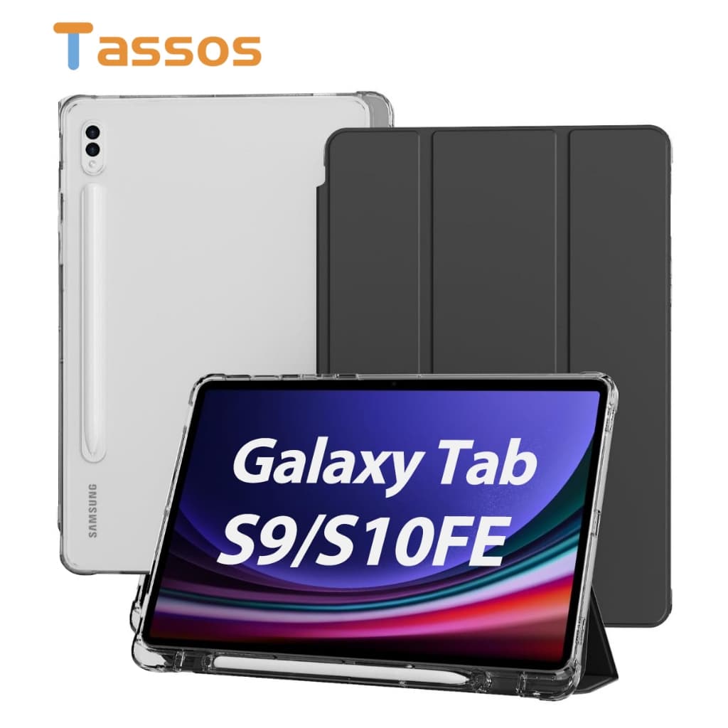 TASSOS Capa para Samsung Galaxy Tab S10 FE / S9 5G (10.9") / S9 (11") - À Prova de Choque, Suporte para Caneta