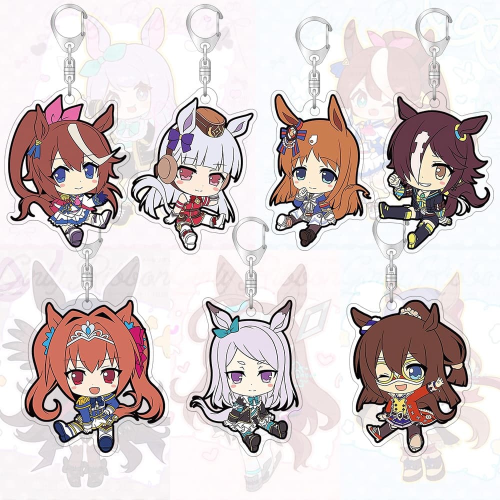 Chaveiro Acrílico Umamusume Bonito Anime Decoração Bolsa Escolar Pequeno Pingente De Presente