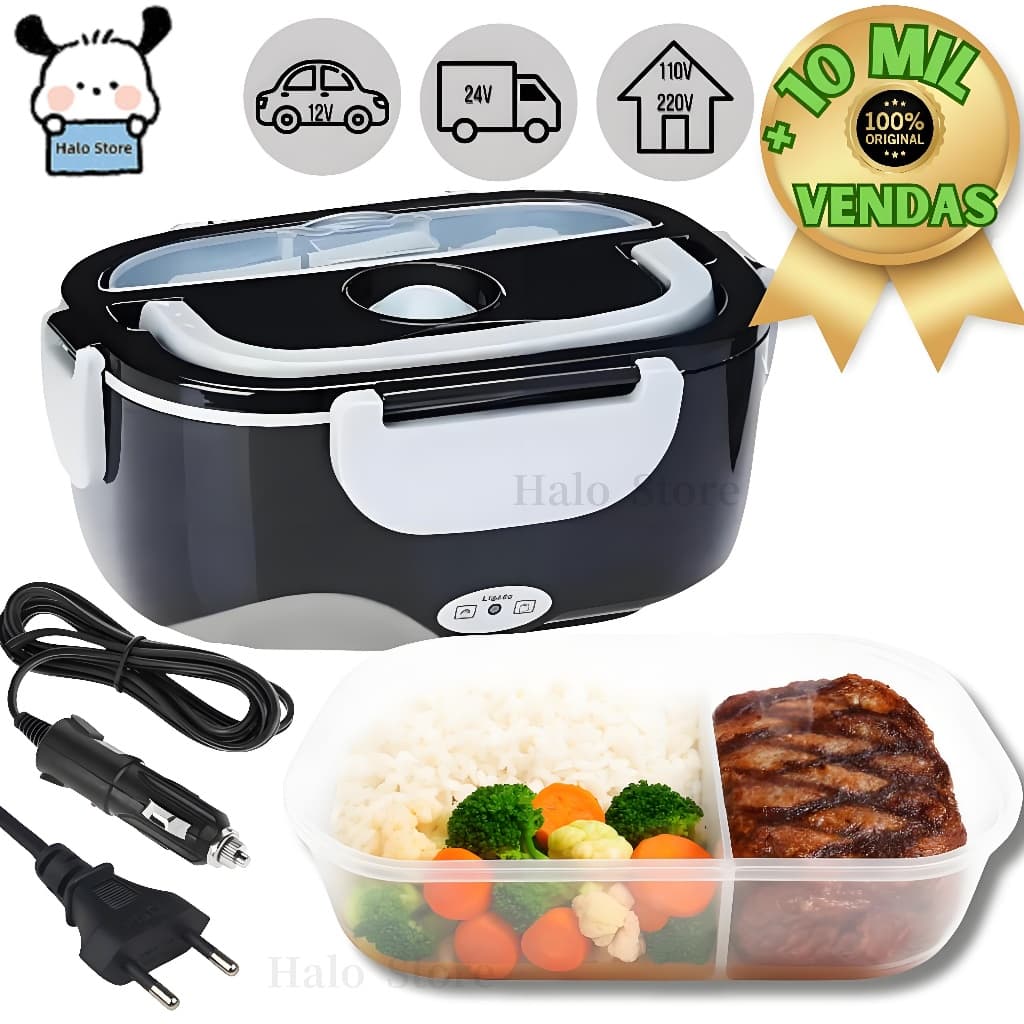 Marmita Elétrica Veicular Tomada Bivolt 110v/220v E 12v/24v - Marmita Térmica Para Comida