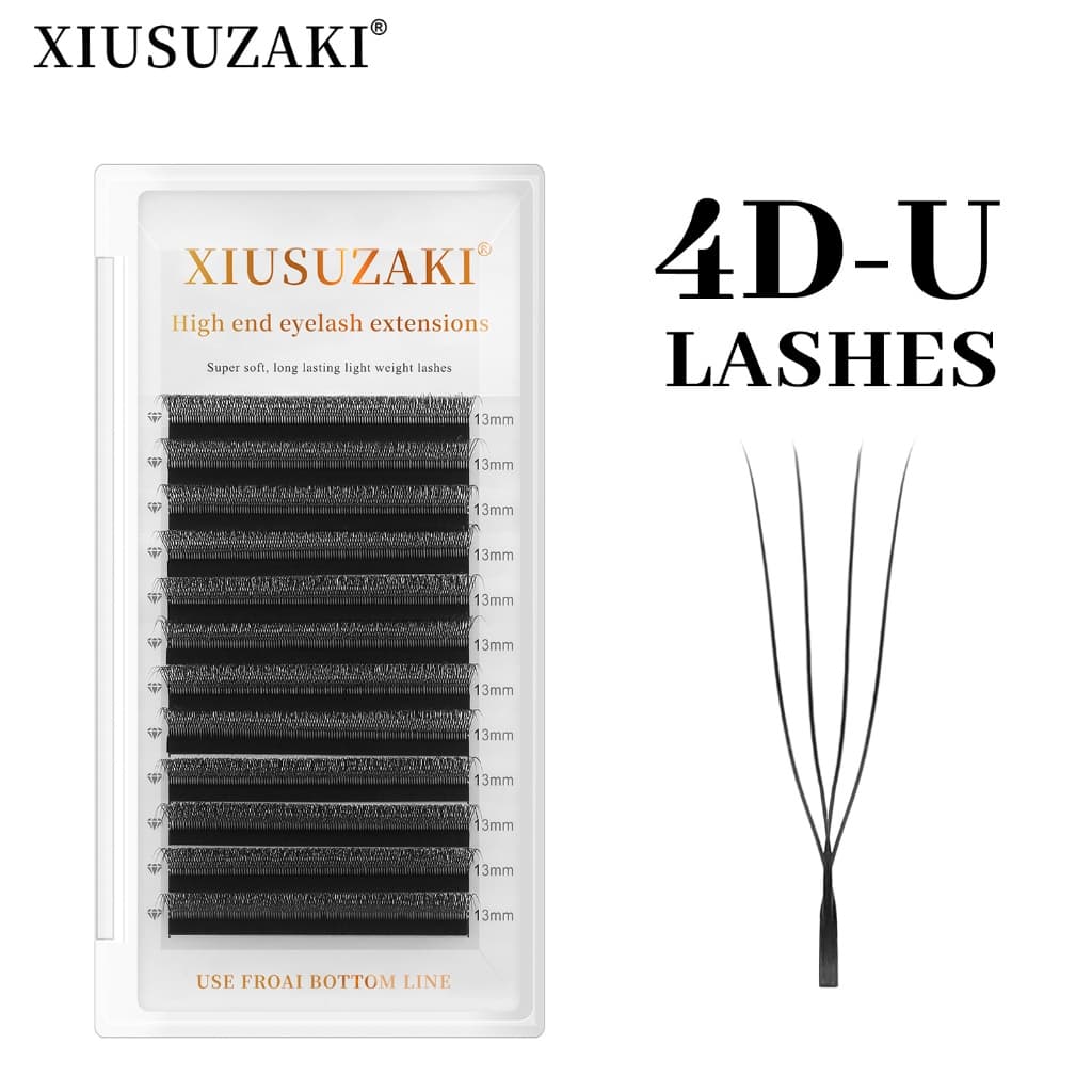 XIUSUZAKI Extensão De Cílios Em Forma De 4D-U 0.07 Mm Rússia Volume Novo Estilo