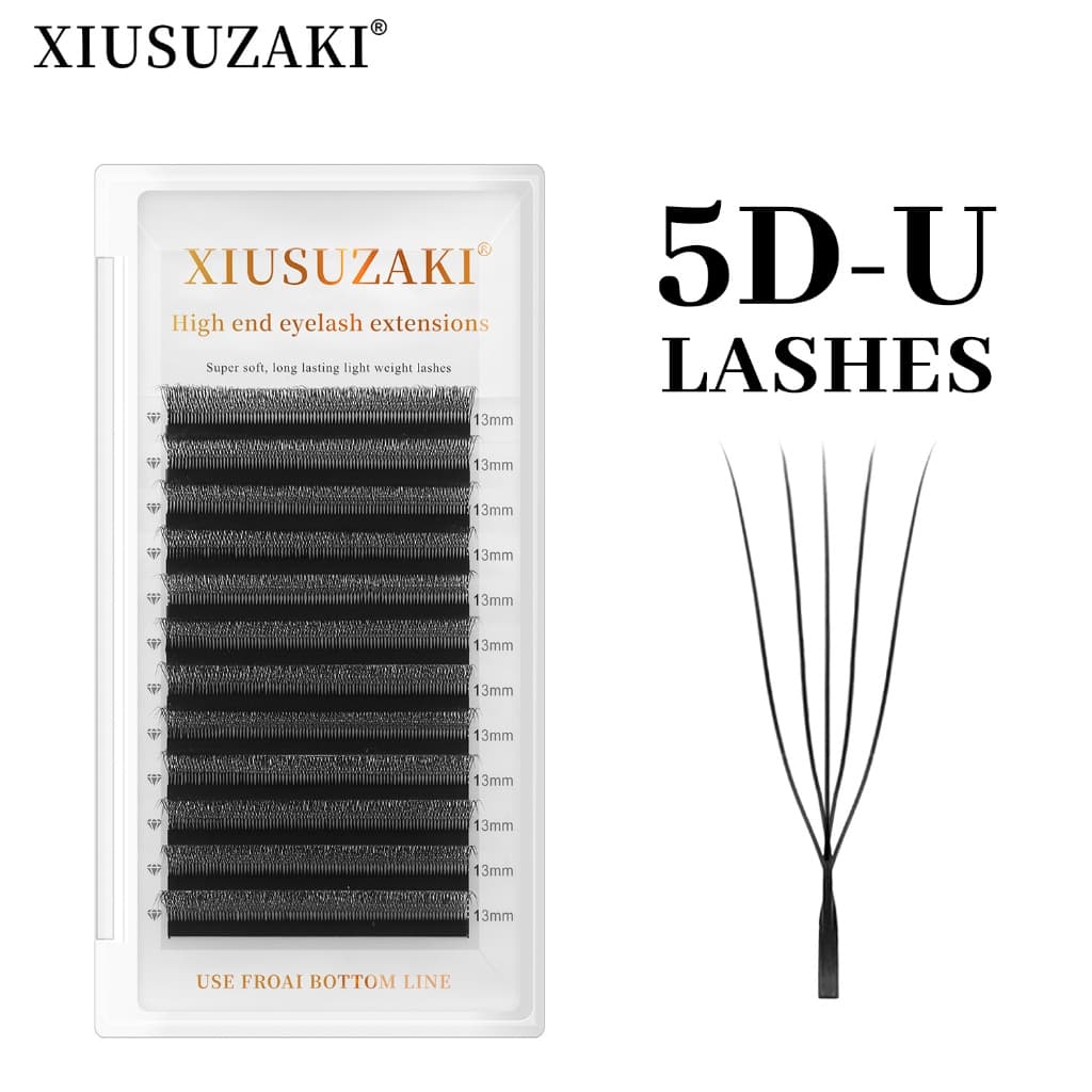 XIUSUZAKI 5D-U Forma Extensão De Cílios 0.07mm Rússia Volume Novo Estilo