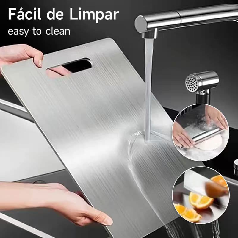 Tábua De Corte 316 Aço Inoxidável Antibacteriana À Prova De Mofo 46 Cm Tábua De Cozinha