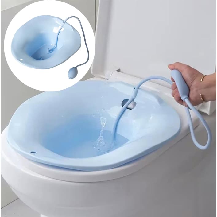 Bacia De Banho Assento Dobrável Portátil Unissex Com Flusher Higiene Íntima Cuidados Com Hemorróidas