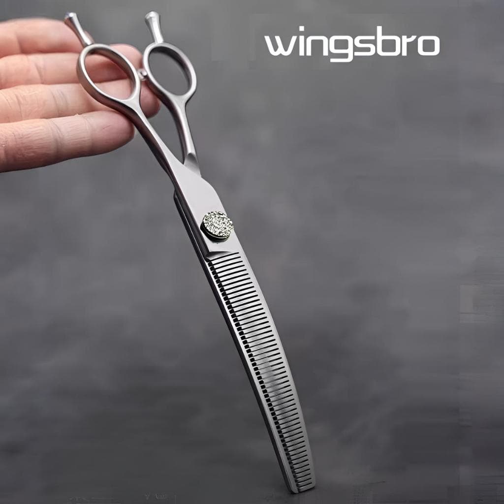 wingsbro Tesoura Curvada Para Tosa De Cães De 7 Polegadas , De Tubarão Animais De Estimação Desbaste Aparar Rosto E Pata