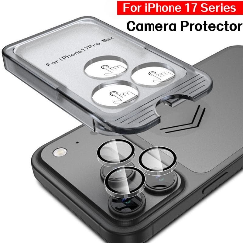 Protetor De Lente De Câmera De Fácil Instalação Para iPhone 17 Pro Max 17 Air 17 Tela Sem Poeira Vidro Premium 17promax