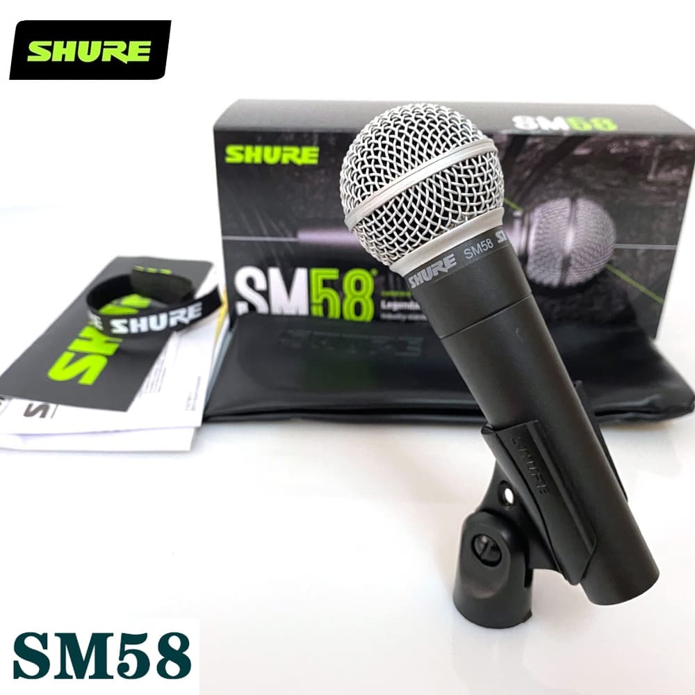 Shure SM58S Microfone Com Fio Cardióide Para Karaokê KTV Palco Mostrar Jogos Cantando SM58-LC