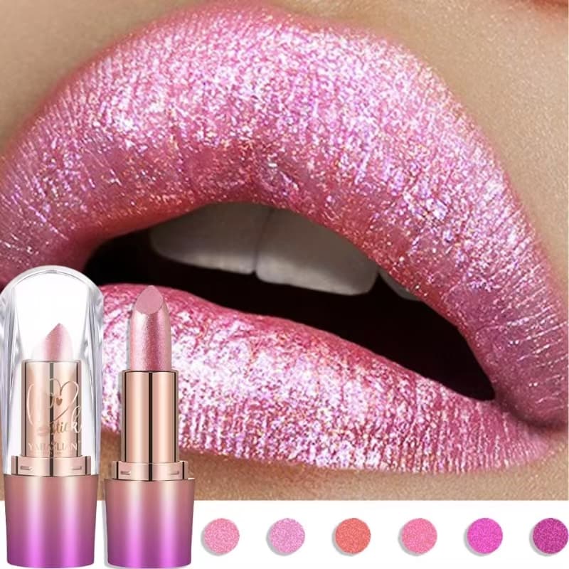 Starlight Diamond Batom Gold Glitter & Shimmer Lip Gloss Ultra Sparkle Cor Labial Duradoura De Alto Impacto Para Maquiag