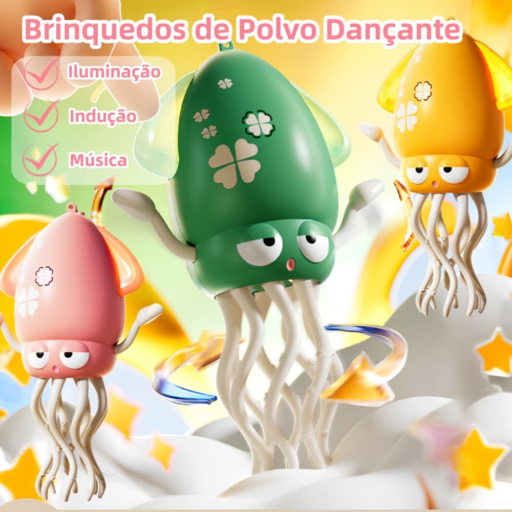 Dança polvo brinquedo recarregável dança polvo elétrico rastejando polvo brinquedo infantil