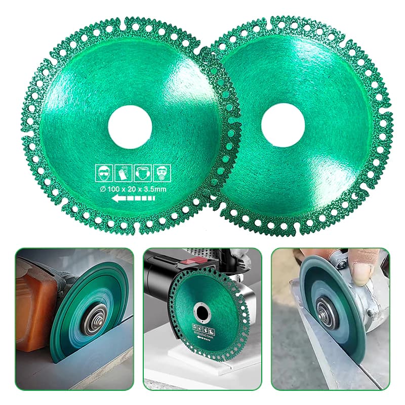 6 Em 1 Disco De Corte Com Diamante Lâmina De Serra Multifuncional 100mm Ultra Fino Para Azulejo Cerâmico PVC