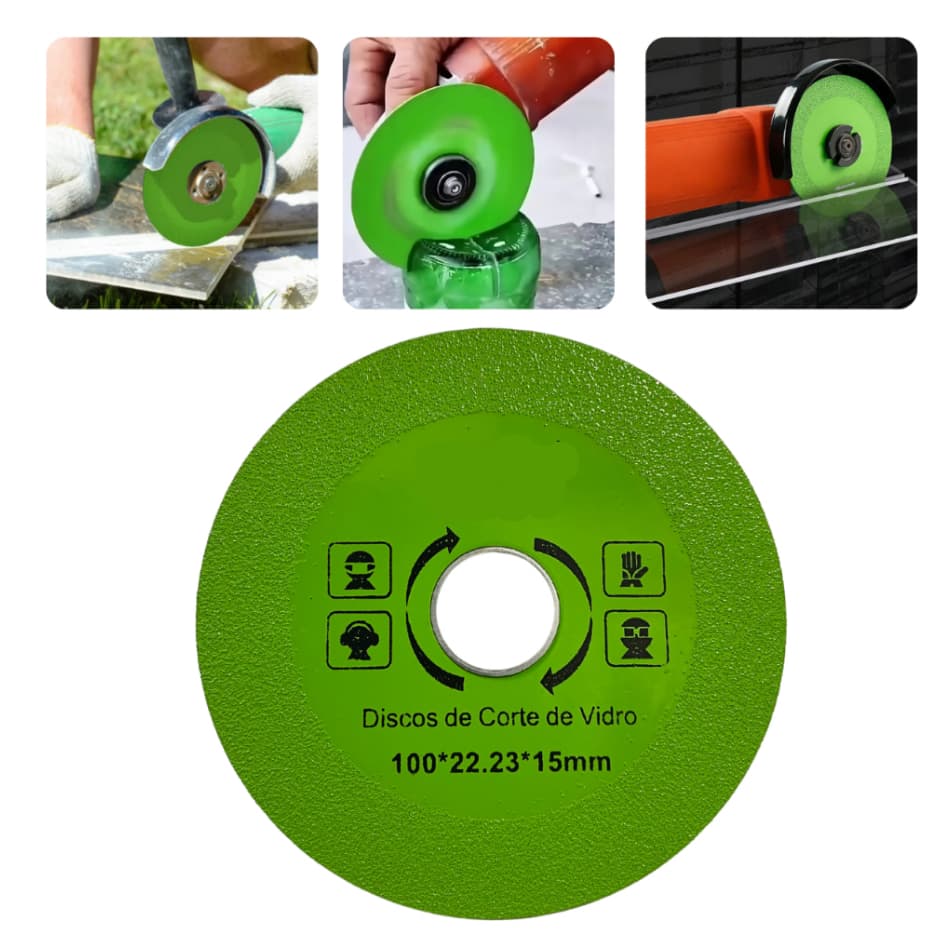 Disco para cortar vidro TNT Brutus de 100mm e Furo de 20mm para esmerilhadeiras e serras mármores de qualquer marca