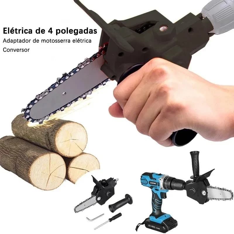 Motosserra adaptador broca chave de fenda adaptador portátil para jardinagem doméstica 4 polegadas
