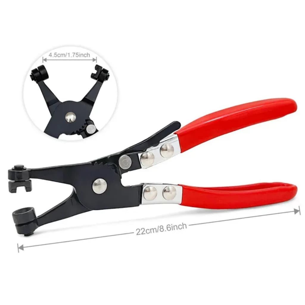 Alicate Extrator CURVO Abraçadeira Elástica Angulado de 9"