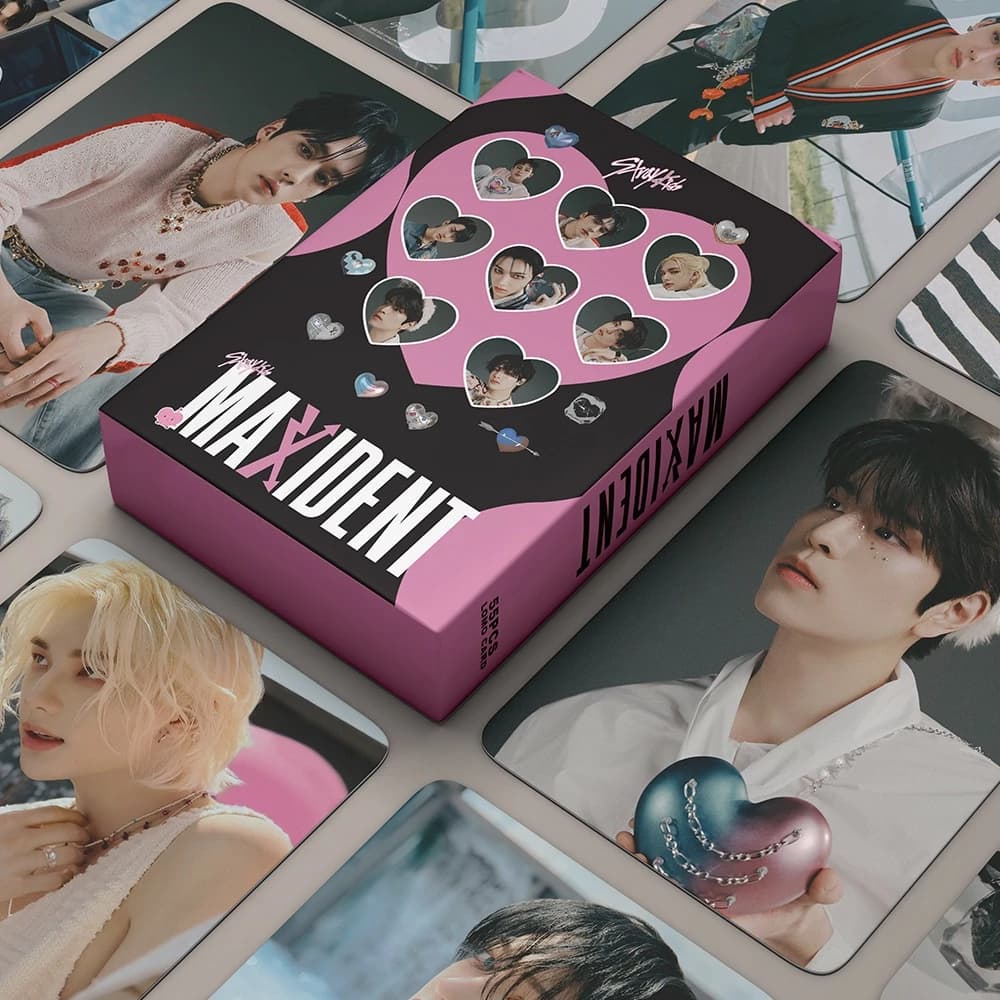 55pcs/Caixa Cartão Postal Stray Kids Photocards MAXIDENT LOMO Coleção (READY STOCK)