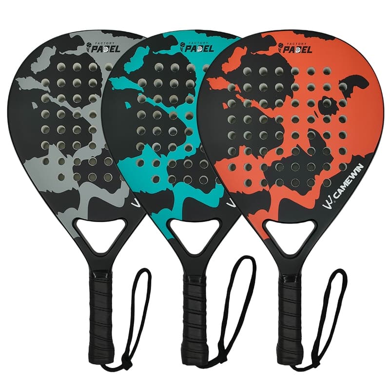 Raquete de tênis de praia Raquete de tênis com paddel 100% fibra de carbono Raquete de padel CAMEWIN 2026 novo Conjunto