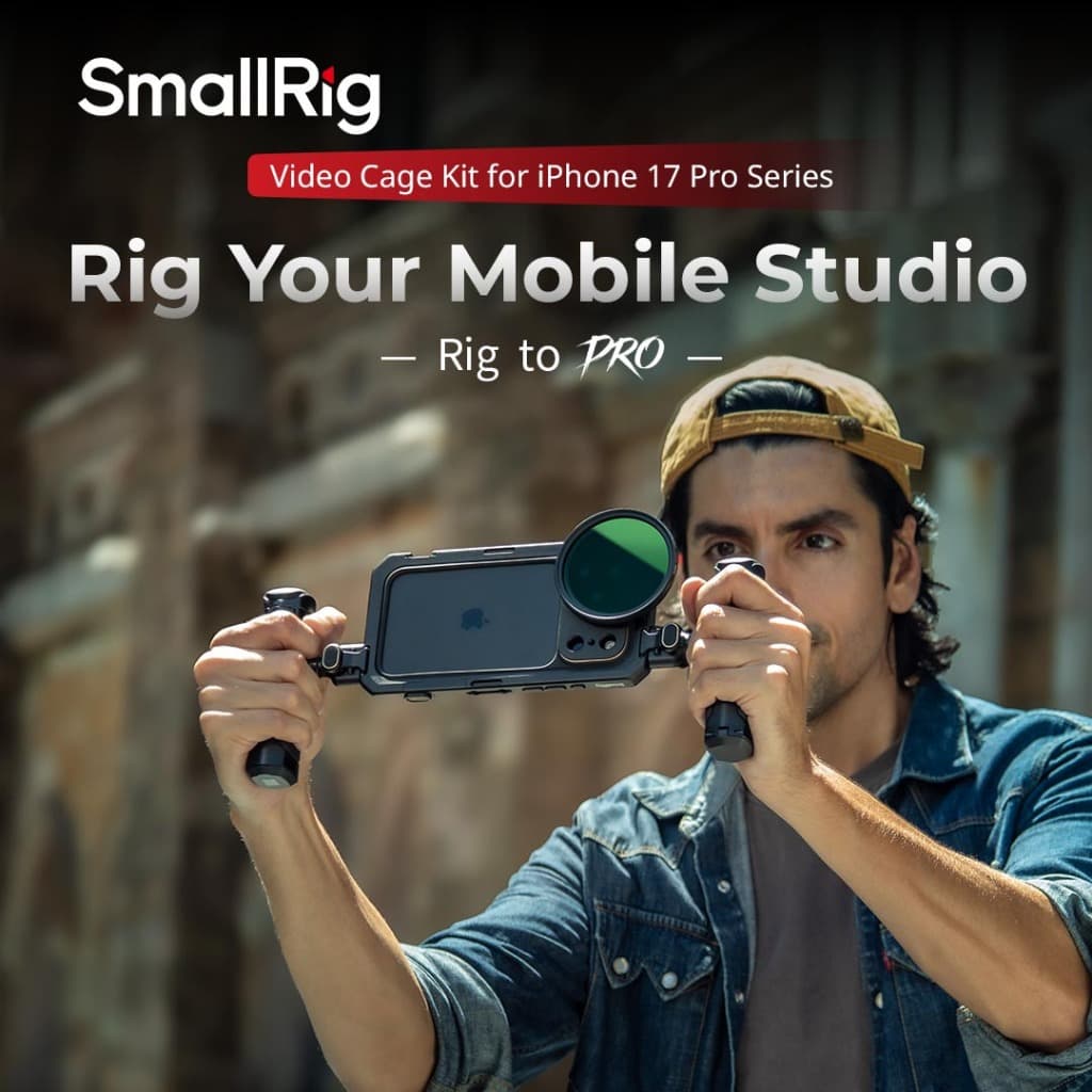 Gaiola De Vídeo Móvel SmallRig/Kit Portátil Duplo Para i-Phone 17 Pro/Max # 5540 5541 5542 5543 5545 5546